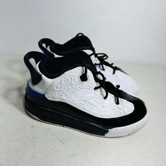 Nike Air Jordan Dub Zero TD Space Jam Concord Black White 311072-106 9C Toddler - Picture 3 of 6